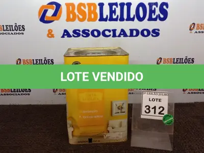LOTE 312 - 01 LATA DE TINTA ACRÍLICA 18L NA COR FOSCO AREIA MARCA GLASURIT. (NO ESTADO) ATENÇÃO! FAZER A VISITAÇÃO ANTES DE ARREMATAR, NÃO SABEMOS SE FUNCIONA, LEILÃO NÃO TEM GARANTIA E NEM DEVOLUÇÃO, SUJEITO A POSSÍVEIS AVARIAS VISÍVEIS/OCULTAS E/OU AUSÊNCIA DE COMPONENTES.