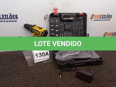 LOTE 130 - PARAFUSADEIRA   BTEK 12V COM MALETA E ACESSÓRIOS (NO ESTADO) ATENÇÃO! FAZER A VISITAÇÃO ANTES DE ARREMATAR, NÃO SABEMOS SE FUNCIONA, LEILÃO NÃO TEM GARANTIA E NEM DEVOLUÇÃO, SUJEITO A POSSÍVEIS AVARIAS VISÍVEIS/OCULTAS E/OU AUSÊNCIA DE COMPONENTES.