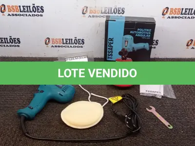 LOTE 050 - POLITRIZ AUTOMOTIVA ANGULAR  700W 6VELOCIDADES 600-4000RPM 220V COM PUNHO, CHAVE, DISCO E BOINA DE LÃ (NO ESTADO) ATENÇÃO! FAZER A VISITAÇÃO ANTES DE ARREMATAR, NÃO SABEMOS SE FUNCIONA, LEILÃO NÃO TEM GARANTIA E NEM DEVOLUÇÃO, SUJEITO A POSSÍVEIS AVARIAS VISÍVEIS/OCULTAS E/OU AUSÊNCIA DE COMPONENTES.