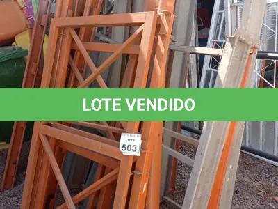 LOTE 503 - 01 ESTANTE DE FERRO DESMONTADA. (NO ESTADO) ATENÇÃO! FAZER A VISITAÇÃO ANTES DE ARREMATAR, NÃO SABEMOS SE FUNCIONA, LEILÃO NÃO TEM GARANTIA E NEM DEVOLUÇÃO, SUJEITO A POSSÍVEIS AVARIAS VISÍVEIS/OCULTAS E/OU AUSÊNCIA DE COMPONENTES.