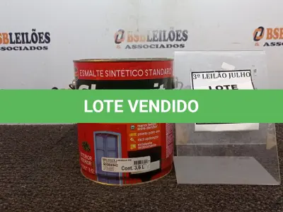 LOTE 249 - 01 LATA DE ESMALTE SINTÉTICO COM 3,6L NA COR BRILHANTE LARANJA IPÊ MARCA GLASURIT. (NO ESTADO) ATENÇÃO! FAZER A VISITAÇÃO ANTES DE ARREMATAR, NÃO SABEMOS SE FUNCIONA, LEILÃO NÃO TEM GARANTIA E NEM DEVOLUÇÃO, SUJEITO A POSSÍVEIS AVARIAS VISÍVEIS/OCULTAS E/OU AUSÊNCIA DE COMPONENTES.