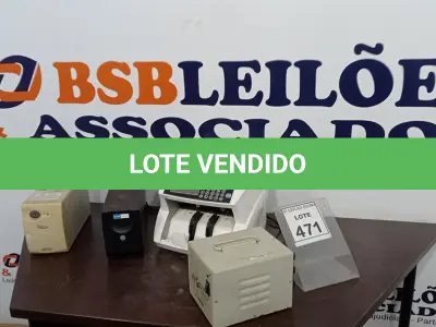 LOTE 471 - 01 MÁQUINA DE CONTAR CÉDULAS, 01 TRANSFORMADOR E 02 NOBREAKS. (NO ESTADO) ATENÇÃO! FAZER A VISITAÇÃO ANTES DE ARREMATAR, NÃO SABEMOS SE FUNCIONA, LEILÃO NÃO TEM GARANTIA E NEM DEVOLUÇÃO, SUJEITO A POSSÍVEIS AVARIAS VISÍVEIS/OCULTAS E/OU AUSÊNCIA DE COMPONENTES.