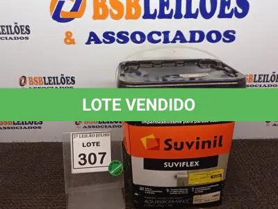 LOTE 307 - 01 BALDE DE IMPERMEABILIZANTE PARA PAREDE EXTERNA SUVIFLEX 18L. (NO ESTADO) ATENÇÃO! FAZER A VISITAÇÃO ANTES DE ARREMATAR, NÃO SABEMOS SE FUNCIONA, LEILÃO NÃO TEM GARANTIA E NEM DEVOLUÇÃO, SUJEITO A POSSÍVEIS AVARIAS VISÍVEIS/OCULTAS E/OU AUSÊNCIA DE COMPONENTES.