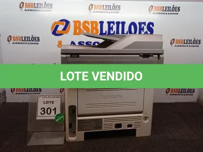 LOTE 301 - 01 IMPRESSORA MODELO X364DN MARCA LEXMARK. (NO ESTADO) ATENÇÃO! FAZER A VISITAÇÃO ANTES DE ARREMATAR, NÃO SABEMOS SE FUNCIONA, LEILÃO NÃO TEM GARANTIA E NEM DEVOLUÇÃO, SUJEITO A POSSÍVEIS AVARIAS VISÍVEIS/OCULTAS E/OU AUSÊNCIA DE COMPONENTES.