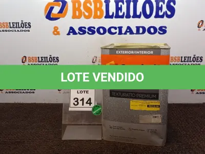LOTE 314 - 01 LATA DE TEXTURATTO PREMIUM 28KG COR EFEITO BRILHO DOCE DE LEITE MARCA SUVINIL. (NO ESTADO) ATENÇÃO! FAZER A VISITAÇÃO ANTES DE ARREMATAR, NÃO SABEMOS SE FUNCIONA, LEILÃO NÃO TEM GARANTIA E NEM DEVOLUÇÃO, SUJEITO A POSSÍVEIS AVARIAS VISÍVEIS/OCULTAS E/OU AUSÊNCIA DE COMPONENTES.