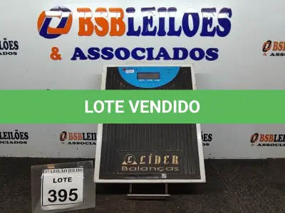 LOTE 395 - 01 BALANÇA CORPORAL MARCA LIDER. (NO ESTADO) ATENÇÃO! FAZER A VISITAÇÃO ANTES DE ARREMATAR, NÃO SABEMOS SE FUNCIONA. LEILÃO NÃO TEM GARANTIA E NEM DEVOLUÇÃO, SUJEITO A POSSÍVEIS AVARIAS VISÍVEIS/OCULTAS E/OU AUSÊNCIA DE COMPONENTES.