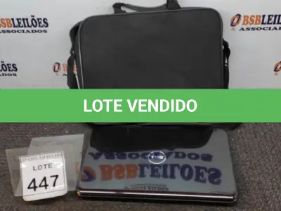 LOTE 447 - 01 NOTEBOOK MARCA DELL COM CASE. (NO ESTADO) ATENÇÃO! FAZER A VISITAÇÃO ANTES DE ARREMATAR, NÃO SABEMOS SE FUNCIONA, LEILÃO NÃO TEM GARANTIA E NEM DEVOLUÇÃO, SUJEITO A POSSÍVEIS AVARIAS VISÍVEIS/OCULTAS E/OU AUSÊNCIA DE COMPONENTES.