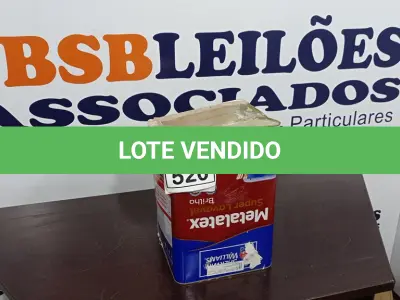 LOTE 520 - 01 LATA DE TINTA ACRÍLICA METALATEX SHERWIN-WILLIAMS 16L NA COR PALHA. (NO ESTADO) ATENÇÃO! FAZER A VISITAÇÃO ANTES DE ARREMATAR, NÃO SABEMOS SE FUNCIONA, LEILÃO NÃO TEM GARANTIA E NEM DEVOLUÇÃO, SUJEITO A POSSÍVEIS AVARIAS VISÍVEIS/OCULTAS E/OU AUSÊNCIA DE COMPONENTES.