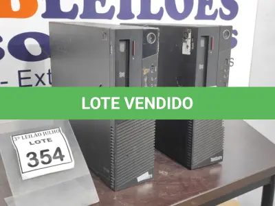 LOTE 354 - 02 CPU’S PARA RETIRADA DE PEÇAS. (NO ESTADO) ATENÇÃO! FAZER A VISITAÇÃO ANTES DE ARREMATAR, NÃO SABEMOS SE FUNCIONA. LEILÃO NÃO TEM GARANTIA E NEM DEVOLUÇÃO, SUJEITO A POSSÍVEIS AVARIAS VISÍVEIS/OCULTAS E/OU AUSÊNCIA DE COMPONENTES.