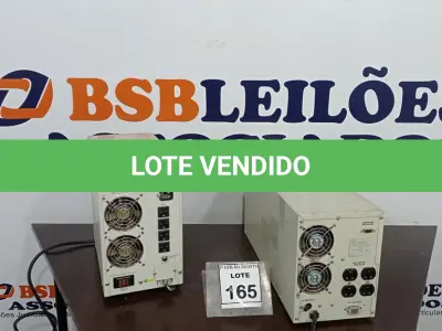 LOTE 165 - 02 NOBREAKS. (NO ESTADO) ATENÇÃO! FAZER A VISITAÇÃO ANTES DE ARREMATAR, NÃO SABEMOS SE FUNCIONA. LEILÃO NÃO TEM GARANTIA E NEM DEVOLUÇÃO, SUJEITO A POSSÍVEIS AVARIAS VISÍVEIS/OCULTAS E/OU AUSÊNCIA DE COMPONENTES.