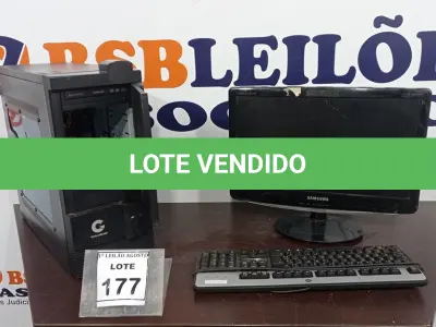 LOTE 177 - 01 COMPUTADOR. (NO ESTADO) ATENÇÃO! FAZER A VISITAÇÃO ANTES DE ARREMATAR, NÃO SABEMOS SE FUNCIONA. LEILÃO NÃO TEM GARANTIA E NEM DEVOLUÇÃO, SUJEITO A POSSÍVEIS AVARIAS VISÍVEIS/OCULTAS E/OU AUSÊNCIA DE COMPONENTES.