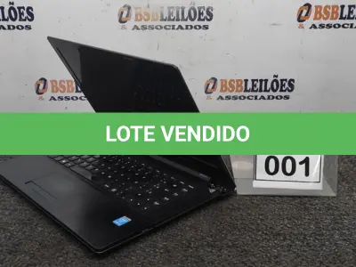 LOTE 001 - 01 NOTEBOOK MARCA LENOVO. (NO ESTADO) ATENÇÃO! FAZER A VISITAÇÃO ANTES DE ARREMATAR, NÃO SABEMOS SE FUNCIONA. LEILÃO NÃO TEM GARANTIA E NEM DEVOLUÇÃO, SUJEITO A POSSÍVEIS AVARIAS VISÍVEIS/OCULTAS E/OU AUSÊNCIA DE COMPONENTES.