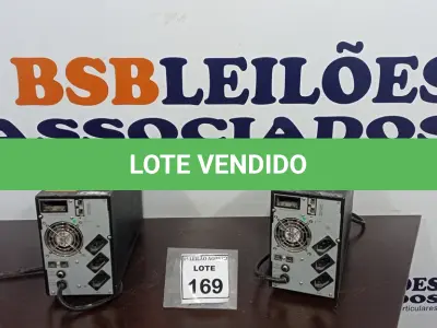 LOTE 169 - 02 NOBREAKS MARCA LACERDA. (NO ESTADO) ATENÇÃO! FAZER A VISITAÇÃO ANTES DE ARREMATAR, NÃO SABEMOS SE FUNCIONA. LEILÃO NÃO TEM GARANTIA E NEM DEVOLUÇÃO, SUJEITO A POSSÍVEIS AVARIAS VISÍVEIS/OCULTAS E/OU AUSÊNCIA DE COMPONENTES.