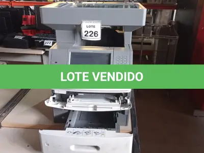 LOTE 226 - 01 IMPRESSORA MULTIFUNCIONAL MODELOX656DE MARCA LEXMARK. (NO ESTADO) ATENÇÃO! FAZER A VISITAÇÃO ANTES DE ARREMATAR, NÃO SABEMOS SE FUNCIONA, LEILÃO NÃO TEM GARANTIA E NEM DEVOLUÇÃO, SUJEITO A POSSÍVEIS AVARIAS VISÍVEIS/OCULTAS E/OU AUSÊNCIA DE COMPONENTES.