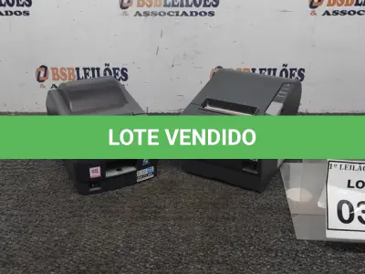 LOTE 035 - 02 IMPRESSORAS DE CUPONS. (NO ESTADO) ATENÇÃO! FAZER A VISITAÇÃO ANTES DE ARREMATAR, NÃO SABEMOS SE FUNCIONA. LEILÃO NÃO TEM GARANTIA E NEM DEVOLUÇÃO, SUJEITO A POSSÍVEIS AVARIAS VISÍVEIS/OCULTAS E/OU AUSÊNCIA DE COMPONENTES.