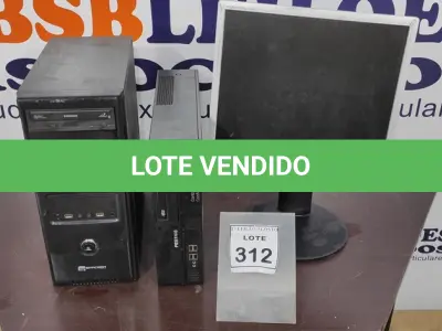 LOTE 312 - 02 CPU’S E 01 MONITOR. (NO ESTADO) ATENÇÃO! FAZER A VISITAÇÃO ANTES DE ARREMATAR, NÃO SABEMOS SE FUNCIONA, LEILÃO NÃO TEM GARANTIA E NEM DEVOLUÇÃO, SUJEITO A POSSÍVEIS AVARIAS VISÍVEIS/OCULTAS E/OU AUSÊNCIA DE COMPONENTES.