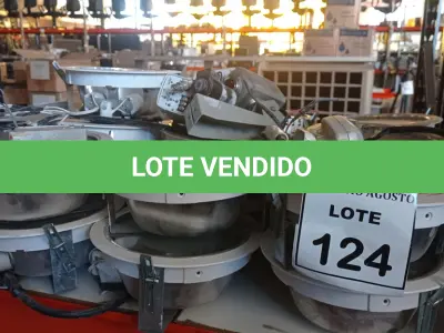LOTE 124 - 01 LOTE COM VÁRIAS LUMINÁRIAS, 02 CÂMERAS E 01 SENSOR DE MOVIMENTO. (NO ESTADO) ATENÇÃO! FAZER A VISITAÇÃO ANTES DE ARREMATAR, NÃO SABEMOS SE FUNCIONA. LEILÃO NÃO TEM GARANTIA E NEM DEVOLUÇÃO, SUJEITO A POSSÍVEIS AVARIAS VISÍVEIS/OCULTAS E/OU AUSÊNCIA DE COMPONENTES.