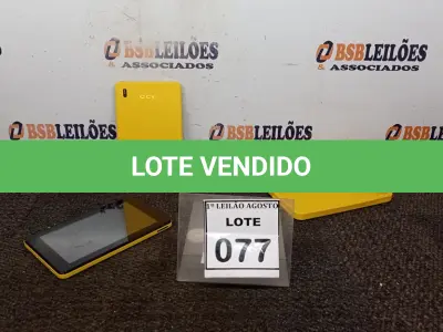 LOTE 077 - 02 TABLETS MARCA CCE. (NO ESTADO) ATENÇÃO! FAZER A VISITAÇÃO ANTES DE ARREMATAR, NÃO SABEMOS SE FUNCIONA. LEILÃO NÃO TEM GARANTIA E NEM DEVOLUÇÃO, SUJEITO A POSSÍVEIS AVARIAS VISÍVEIS/OCULTAS E/OU AUSÊNCIA DE COMPONENTES.