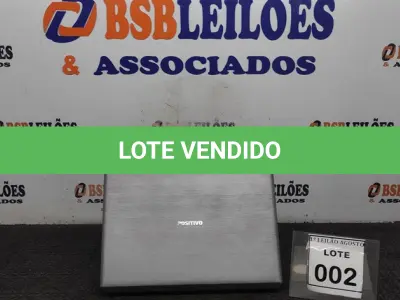 LOTE 002 - 01 NOTEBOOK MARCA POSITIVO. (NO ESTADO) ATENÇÃO! FAZER A VISITAÇÃO ANTES DE ARREMATAR, NÃO SABEMOS SE FUNCIONA. LEILÃO NÃO TEM GARANTIA E NEM DEVOLUÇÃO, SUJEITO A POSSÍVEIS AVARIAS VISÍVEIS/OCULTAS E/OU AUSÊNCIA DE COMPONENTES.