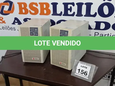 LOTE 156 - 02 NOBREAKS. (NO ESTADO) ATENÇÃO! FAZER A VISITAÇÃO ANTES DE ARREMATAR, NÃO SABEMOS SE FUNCIONA. LEILÃO NÃO TEM GARANTIA E NEM DEVOLUÇÃO, SUJEITO A POSSÍVEIS AVARIAS VISÍVEIS/OCULTAS E/OU AUSÊNCIA DE COMPONENTES.
