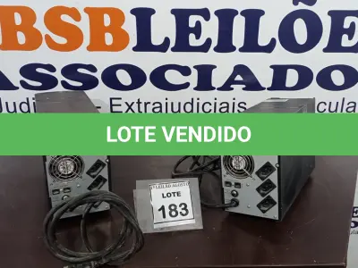 LOTE 183 - 02 NOBREAKS. (NO ESTADO) ATENÇÃO! FAZER A VISITAÇÃO ANTES DE ARREMATAR, NÃO SABEMOS SE FUNCIONA. LEILÃO NÃO TEM GARANTIA E NEM DEVOLUÇÃO, SUJEITO A POSSÍVEIS AVARIAS VISÍVEIS/OCULTAS E/OU AUSÊNCIA DE COMPONENTES.