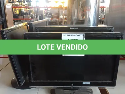 LOTE 167 - 06 MONITORES LCD DE MARCAS E MODELOS DIVERSOS. (NO ESTADO) ATENÇÃO! FAZER A VISITAÇÃO ANTES DE ARREMATAR, NÃO SABEMOS SE FUNCIONA. LEILÃO NÃO TEM GARANTIA E NEM DEVOLUÇÃO, SUJEITO A POSSÍVEIS AVARIAS VISÍVEIS/OCULTAS E/OU AUSÊNCIA DE COMPONENTES.