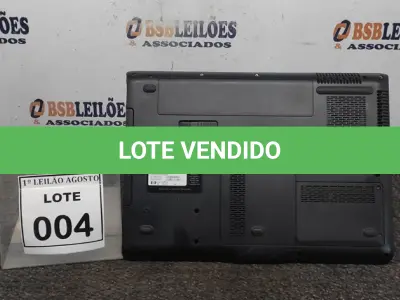 LOTE 004 - 01 NOTEBOOK MARCA HP. (NO ESTADO) ATENÇÃO! FAZER A VISITAÇÃO ANTES DE ARREMATAR, NÃO SABEMOS SE FUNCIONA. LEILÃO NÃO TEM GARANTIA E NEM DEVOLUÇÃO, SUJEITO A POSSÍVEIS AVARIAS VISÍVEIS/OCULTAS E/OU AUSÊNCIA DE COMPONENTES.