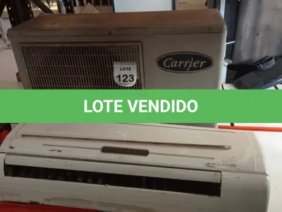 LOTE 123 - 01 AR CONDICIONADO MODELO SPRINGER MARCA CARRIER. (NO ESTADO) ATENÇÃO! FAZER A VISITAÇÃO ANTES DE ARREMATAR, NÃO SABEMOS SE FUNCIONA, LEILÃO NÃO TEM GARANTIA E NEM DEVOLUÇÃO, SUJEITO A POSSÍVEIS AVARIAS VISÍVEIS/OCULTAS E/OU AUSÊNCIA DE COMPONENTES.