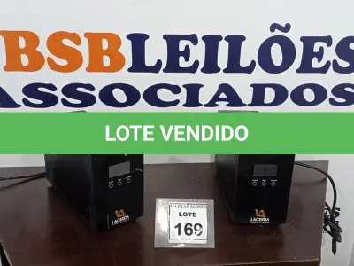 LOTE 169 - 02 NOBREAKS MARCA LACERDA. (NO ESTADO) ATENÇÃO! FAZER A VISITAÇÃO ANTES DE ARREMATAR, NÃO SABEMOS SE FUNCIONA. LEILÃO NÃO TEM GARANTIA E NEM DEVOLUÇÃO, SUJEITO A POSSÍVEIS AVARIAS VISÍVEIS/OCULTAS E/OU AUSÊNCIA DE COMPONENTES.