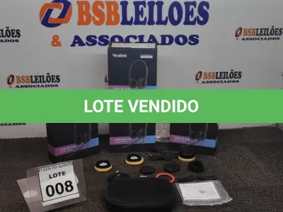 LOTE 008 - 04 HEADSET COM MICROFONE MARCA YEALINK. (NO ESTADO) ATENÇÃO! FAZER A VISITAÇÃO ANTES DE ARREMATAR, NÃO SABEMOS SE FUNCIONA. LEILÃO NÃO TEM GARANTIA E NEM DEVOLUÇÃO, SUJEITO A POSSÍVEIS AVARIAS VISÍVEIS/OCULTAS E/OU AUSÊNCIA DE COMPONENTES.