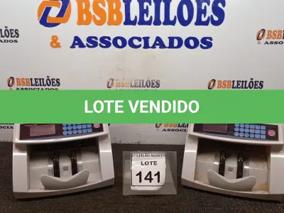 LOTE 141 - 02 MAQUINAS DE CONTAR CÉDULAS. (NO ESTADO) ATENÇÃO! FAZER A VISITAÇÃO ANTES DE ARREMATAR, NÃO SABEMOS SE FUNCIONA. LEILÃO NÃO TEM GARANTIA E NEM DEVOLUÇÃO, SUJEITO A POSSÍVEIS AVARIAS VISÍVEIS/OCULTAS E/OU AUSÊNCIA DE COMPONENTES.
