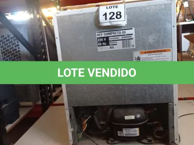 LOTE 128 - 01 FRIGOBAR 220V MARCA CONSUL. (NO ESTADO) ATENÇÃO! FAZER A VISITAÇÃO ANTES DE ARREMATAR, NÃO SABEMOS SE FUNCIONA. LEILÃO NÃO TEM GARANTIA E NEM DEVOLUÇÃO, SUJEITO A POSSÍVEIS AVARIAS VISÍVEIS/OCULTAS E/OU AUSÊNCIA DE COMPONENTES.