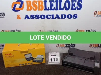 LOTE 118 - 01 SCANER I940 MARCA KODAK. (NO ESTADO) ATENÇÃO! FAZER A VISITAÇÃO ANTES DE ARREMATAR, NÃO SABEMOS SE FUNCIONA. LEILÃO NÃO TEM GARANTIA E NEM DEVOLUÇÃO, SUJEITO A POSSÍVEIS AVARIAS VISÍVEIS/OCULTAS E/OU AUSÊNCIA DE COMPONENTES.