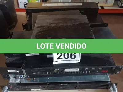 LOTE 206 - 01 LOTE COM VÁRIAS SWITCHES E EQUIPAMENTOS DE INFORMÁTICA E REDE. (NO ESTADO) ATENÇÃO! FAZER A VISITAÇÃO ANTES DE ARREMATAR, NÃO SABEMOS SE FUNCIONA, LEILÃO NÃO TEM GARANTIA E NEM DEVOLUÇÃO, SUJEITO A POSSÍVEIS AVARIAS VISÍVEIS/OCULTAS E/OU AUSÊNCIA DE COMPONENTES.