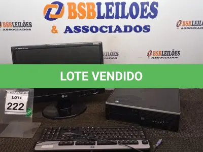 LOTE 222 - 01 COMPUTADOR. (NO ESTADO) ATENÇÃO! FAZER A VISITAÇÃO ANTES DE ARREMATAR, NÃO SABEMOS SE FUNCIONA. LEILÃO NÃO TEM GARANTIA E NEM DEVOLUÇÃO, SUJEITO A POSSÍVEIS AVARIAS VISÍVEIS/OCULTAS E/OU AUSÊNCIA DE COMPONENTES.