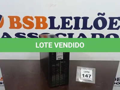 LOTE 147 - 01 NOBREAK MARCA SMS. (NO ESTADO) ATENÇÃO! FAZER A VISITAÇÃO ANTES DE ARREMATAR, NÃO SABEMOS SE FUNCIONA. LEILÃO NÃO TEM GARANTIA E NEM DEVOLUÇÃO, SUJEITO A POSSÍVEIS AVARIAS VISÍVEIS/OCULTAS E/OU AUSÊNCIA DE COMPONENTES.