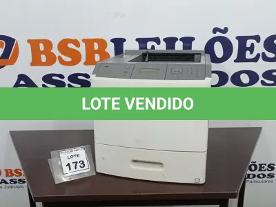 LOTE 173 - 01 IMPRESSORA MULTIFUNCIONAL MODELO T654DN MARCA LEXMARK. (NO ESTADO) ATENÇÃO! FAZER A VISITAÇÃO ANTES DE ARREMATAR, NÃO SABEMOS SE FUNCIONA. LEILÃO NÃO TEM GARANTIA E NEM DEVOLUÇÃO, SUJEITO A POSSÍVEIS AVARIAS VISÍVEIS/OCULTAS E/OU AUSÊNCIA DE COMPONENTES.