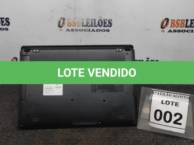 LOTE 002 - 01 NOTEBOOK MARCA POSITIVO. (NO ESTADO) ATENÇÃO! FAZER A VISITAÇÃO ANTES DE ARREMATAR, NÃO SABEMOS SE FUNCIONA. LEILÃO NÃO TEM GARANTIA E NEM DEVOLUÇÃO, SUJEITO A POSSÍVEIS AVARIAS VISÍVEIS/OCULTAS E/OU AUSÊNCIA DE COMPONENTES.