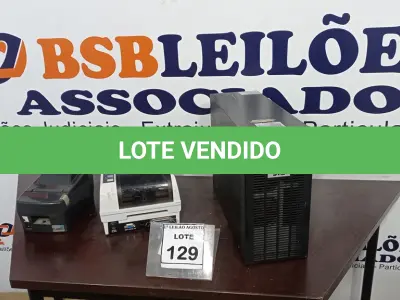 LOTE 129 - 02 IMPRESSORAS DE ETIQUETA E 01 NOBREAK MARCA SMS. (NO ESTADO) ATENÇÃO! FAZER A VISITAÇÃO ANTES DE ARREMATAR, NÃO SABEMOS SE FUNCIONA. LEILÃO NÃO TEM GARANTIA E NEM DEVOLUÇÃO, SUJEITO A POSSÍVEIS AVARIAS VISÍVEIS/OCULTAS E/OU AUSÊNCIA DE COMPONENTES.