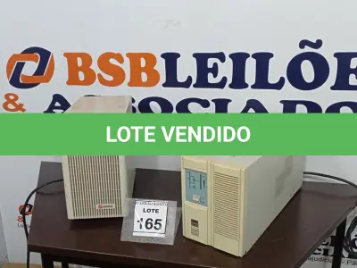 LOTE 165 - 02 NOBREAKS. (NO ESTADO) ATENÇÃO! FAZER A VISITAÇÃO ANTES DE ARREMATAR, NÃO SABEMOS SE FUNCIONA. LEILÃO NÃO TEM GARANTIA E NEM DEVOLUÇÃO, SUJEITO A POSSÍVEIS AVARIAS VISÍVEIS/OCULTAS E/OU AUSÊNCIA DE COMPONENTES.