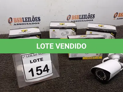LOTE 154 - 04 CÂMERAS DE MONITORAMENTO AHD 1080P MARCA JORTAN. (NO ESTADO) ATENÇÃO! FAZER A VISITAÇÃO ANTES DE ARREMATAR, NÃO SABEMOS SE FUNCIONA, LEILÃO NÃO TEM GARANTIA E NEM DEVOLUÇÃO, SUJEITO A POSSÍVEIS AVARIAS VISÍVEIS/OCULTAS E/OU AUSÊNCIA DE COMPONENTES.