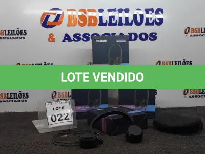 LOTE 022 - 04 HEADSET COM MICROFONE MARCA YEALINK. (NO ESTADO) ATENÇÃO! FAZER A VISITAÇÃO ANTES DE ARREMATAR, NÃO SABEMOS SE FUNCIONA. LEILÃO NÃO TEM GARANTIA E NEM DEVOLUÇÃO, SUJEITO A POSSÍVEIS AVARIAS VISÍVEIS/OCULTAS E/OU AUSÊNCIA DE COMPONENTES.