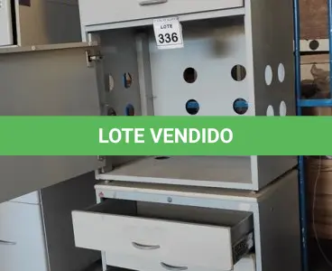 LOTE 336 - 02 ARMÁRIOS BAIXO COM 03 GAVETAS. (NO ESTADO) ATENÇÃO! FAZER A VISITAÇÃO ANTES DE ARREMATAR, NÃO SABEMOS SE FUNCIONA. LEILÃO NÃO TEM GARANTIA E NEM DEVOLUÇÃO, SUJEITO A POSSÍVEIS AVARIAS VISÍVEIS/OCULTAS E/OU AUSÊNCIA DE COMPONENTES.