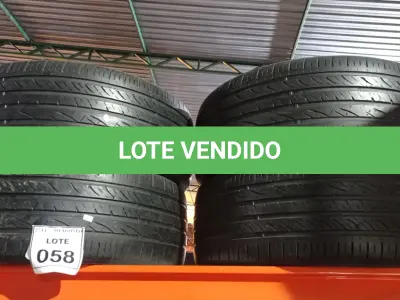 LOTE 058 - 04 PNEUS 235 50+- ARO 19. (NO ESTADO) ATENÇÃO! FAZER A VISITAÇÃO ANTES DE ARREMATAR, NÃO SABEMOS SE FUNCIONA, LEILÃO NÃO TEM GARANTIA E NEM DEVOLUÇÃO, SUJEITO A POSSÍVEIS AVARIAS VISÍVEIS/OCULTAS E/OU AUSÊNCIA DE COMPONENTES.