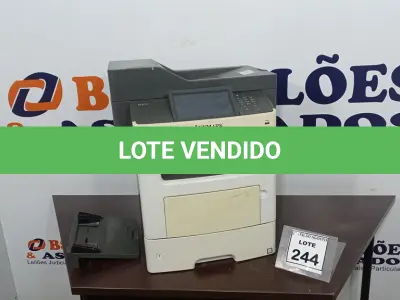 LOTE 244 - 01 IMPRESSORA MULTIFUNCIONAL MODELO MX611DE MARCA LEXMARK. (NO ESTADO) ATENÇÃO! FAZER A VISITAÇÃO ANTES DE ARREMATAR, NÃO SABEMOS SE FUNCIONA, LEILÃO NÃO TEM GARANTIA E NEM DEVOLUÇÃO, SUJEITO A POSSÍVEIS AVARIAS VISÍVEIS/OCULTAS E/OU AUSÊNCIA DE COMPONENTES.
