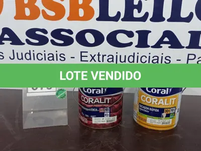 LOTE 079 - 02 LATAS DE TINTAS MARCA COLORAL PARA ESMALTE SINTÉTICO, MADEIRA E METAL NAS CORES ACETINADO E BRILHANTE COM 3,2L CADA.  (NO ESTADO) ATENÇÃO! FAZER A VISITAÇÃO ANTES DE ARREMATAR, NÃO SABEMOS SE FUNCIONA, LEILÃO NÃO TEM GARANTIA E NEM DEVOLUÇÃO, SUJEITO A POSSÍVEIS AVARIAS VISÍVEIS/OCULTAS E/OU AUSÊNCIA DE COMPONENTES.