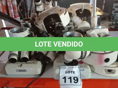 LOTE 119 - 01 LOTE COM VÁRIOS MICROSCÓPIOS PARA RETIRADA DE PEÇAS. (NO ESTADO) ATENÇÃO! FAZER A VISITAÇÃO ANTES DE ARREMATAR, NÃO SABEMOS SE FUNCIONA. LEILÃO NÃO TEM GARANTIA E NEM DEVOLUÇÃO, SUJEITO A POSSÍVEIS AVARIAS VISÍVEIS/OCULTAS E/OU AUSÊNCIA DE COMPONENTES.