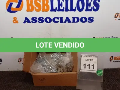 LOTE 111 - 01 LOTE COM GRANDE QUANTIDADE DE PARAFUSOS E PORCAS. (NO ESTADO) ATENÇÃO! FAZER A VISITAÇÃO ANTES DE ARREMATAR, NÃO SABEMOS SE FUNCIONA, LEILÃO NÃO TEM GARANTIA E NEM DEVOLUÇÃO, SUJEITO A POSSÍVEIS AVARIAS VISÍVEIS/OCULTAS E/OU AUSÊNCIA DE COMPONENTES.