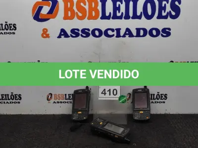 LOTE 410 - 03 COLETORES DE DADOS MARCA SYMBOL. (NO ESTADO) ATENÇÃO! FAZER A VISITAÇÃO ANTES DE ARREMATAR, NÃO SABEMOS SE FUNCIONA. LEILÃO NÃO TEM GARANTIA E NEM DEVOLUÇÃO, SUJEITO A POSSÍVEIS AVARIAS VISÍVEIS/OCULTAS E/OU AUSÊNCIA DE COMPONENTES.