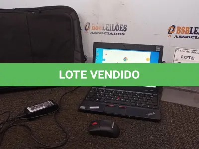 LOTE 048 - 01 NOTEBOOK COM FONTE E BOLSA MARCA LENOVO. (NO ESTADO) ATENÇÃO! FAZER A VISITAÇÃO ANTES DE ARREMATAR, NÃO SABEMOS SE FUNCIONA, LEILÃO NÃO TEM GARANTIA E NEM DEVOLUÇÃO, SUJEITO A POSSÍVEIS AVARIAS VISÍVEIS/OCULTAS E/OU AUSÊNCIA DE COMPONENTES.